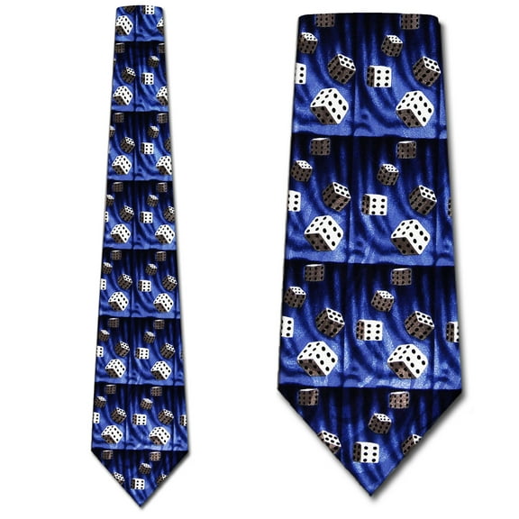 Dice Roll (Navy) Necktie Mens Tie