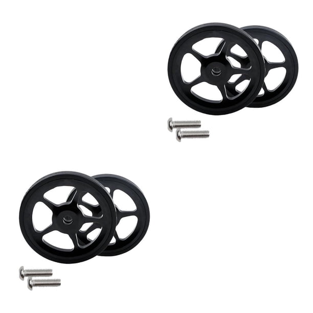 Soidarity Wear-resistant Bike Easy Wheel Professional Rod Bearing Telescopic Extension Easywheel Tires Grip CNC Push Lightweight Good Negro 2piezas