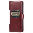 thumbnail image 6 of SaniMore for Samsung Galaxy A14 5G PU Leather Case, Wallet Design with Card Slots Cash Pocket [Wrist Strap] Flip kickstand Full Body Protection Magnetic Closure Business TPU Shell, Winered, 6 of 11