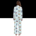 thumbnail image 3 of FORMRS Womens Pajama Set Long Sleeve Top and Pants with Pockets Soft Comfy Lounge Sleepwear, Sizes S-2XL, Colorful Trains, 3 of 7