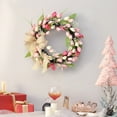 thumbnail image 3 of TVYTYAT Tulip Wreath with Bows - 18" Spring Door Decor for Valentine's Easter, Faux Floral Hanging for Home Wall Party Decorations, 3 of 6