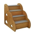 thumbnail image 2 of CarpNettore Dog Stairs with 4 Step Anti Slip Sturdy with Fabric Cover 17.7x11.8x15.7inch, 2 of 9