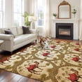 thumbnail image 3 of Brown Desert Camels Area Rugs Collection 5'x7', Tropical Date Coconut Trees Cords Leaves Non Slip Indoor Rectangle Throw Runner Rug Floor Mat Carpet for Living Room Dining Table Bedroom Nursery, 3 of 9