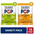 thumbnail image 2 of SkinnyPop Gluten-Free Original and White Cheddar Popcorn Snack Variety Pack, 0.5 oz Bag, 18 Count, 2 of 17