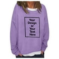 thumbnail image 6 of Women Crew Neck Pullover Womens Sweatshirts No Hood with Front Pocket Women's Casual Solid Color Diy Loose Fit Crew Neck Sweatshirt Comfortable and Stylish Pullover L, 6 of 9