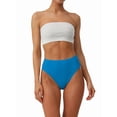 thumbnail image 2 of Women'S Large Size Cotton Half-Cover Hip High Waist Solid Color High Slit Briefs Blue XXL, 2 of 9