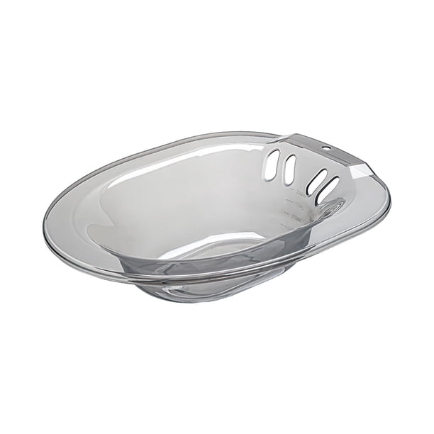 Lavabo de asiento para inodoro de 2000 ml con inodoro y bidé con orificios de drenaje para evitar agacharse. Gris