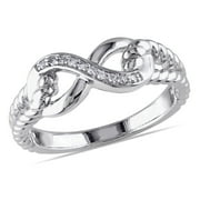 Miabella Women's Diamond Accent Infinity Ring in Sterling Silver