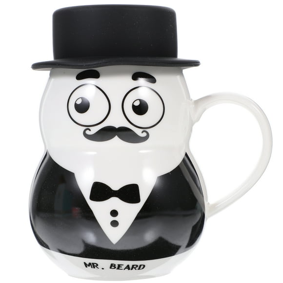 CIMAXIC christmas mugs Christmas Snowman Gentleman Coffee Mug Funny Coffee Mug Ceramic Coffee Mug With Lid,5.04"X4.65"X3.15"
