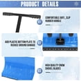 thumbnail image 6 of Lumiparty Snow Shovel with Wheels, Snow Pusher Shovel with Snow Removal Adjustable Angle & Height Handle, for Driveway, Pavement, 29"W X 19.3"H, Blue, 6 of 6