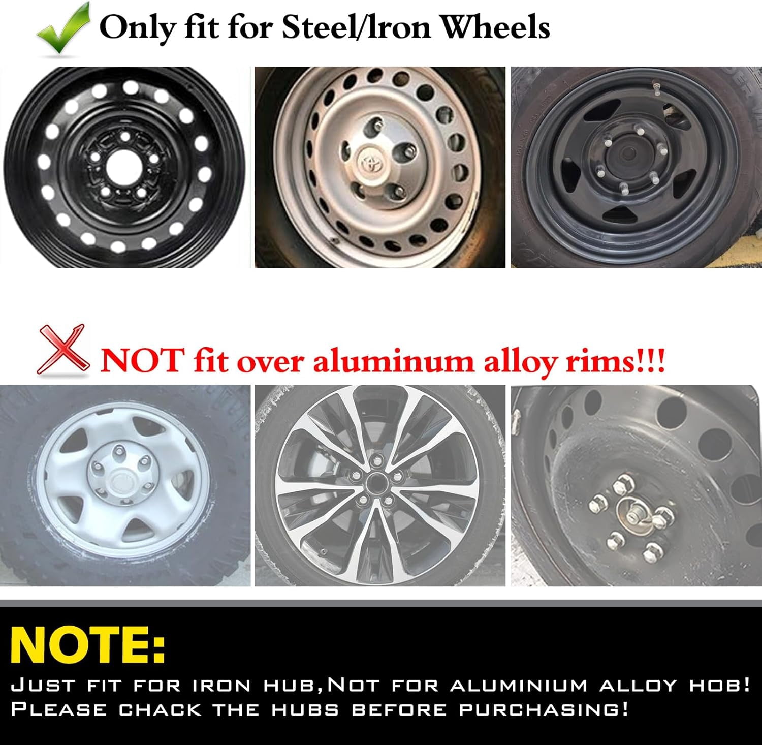 4-Pack 17 inch Wheel Rim Cover Hubcaps,Special Design Fashion Shape Replacement Hubcaps,Car Truck SUV Wheel Hub Accessories(White Lacquer& Black Lacquer)