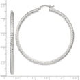 thumbnail image 4 of Sterling Silver D/C 3X55mm Hoop Earrings (Width 55) (Length 55) - Jbsp, 4 of 5