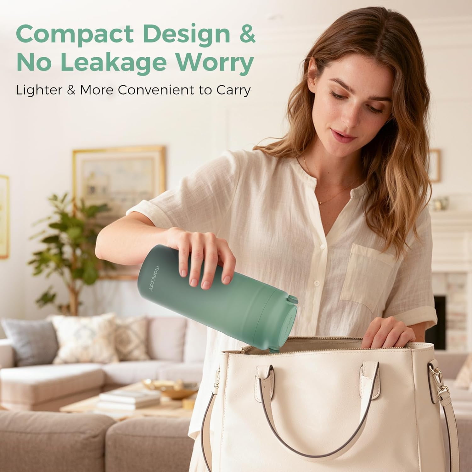 Momcozy Portable Breast Milk Cooler for Travel, 24H Ice-Free Cooling Breastmilk Storage Bottles Container, 12oz Leak Proof Outdoor Small Freezer