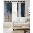 thumbnail image 2 of Navy Blue Grey Blackout Curtains 96 Inches Long for Bedroom, Modern Abstract Art Rustic Thermal Insulated Room Darkening Black Out Window Curtain Panels Grommet Drapes for Living Room, 2 of 8