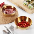 thumbnail image 4 of Bearachild Paquete de 4 platos de acero inoxidable para salsa, platos de Sushi, cuencos para sumergir, vajilla para el hogar, postre, comedor, Type4 NO4, 4 of 6