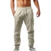 thumbnail image 5 of YOTMKGDO Mens Pants Casual, Pantalones De Hombre, Men's Elastic Pants Solid Color Breathable Loose Casual Pants, Beige L, 5 of 5
