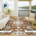 thumbnail image 4 of Addison Rugs Chantille Indoor/Outdoor Traditional Global Paprika Machine Washable Rectangle Rug, 10' x 14', 4 of 8