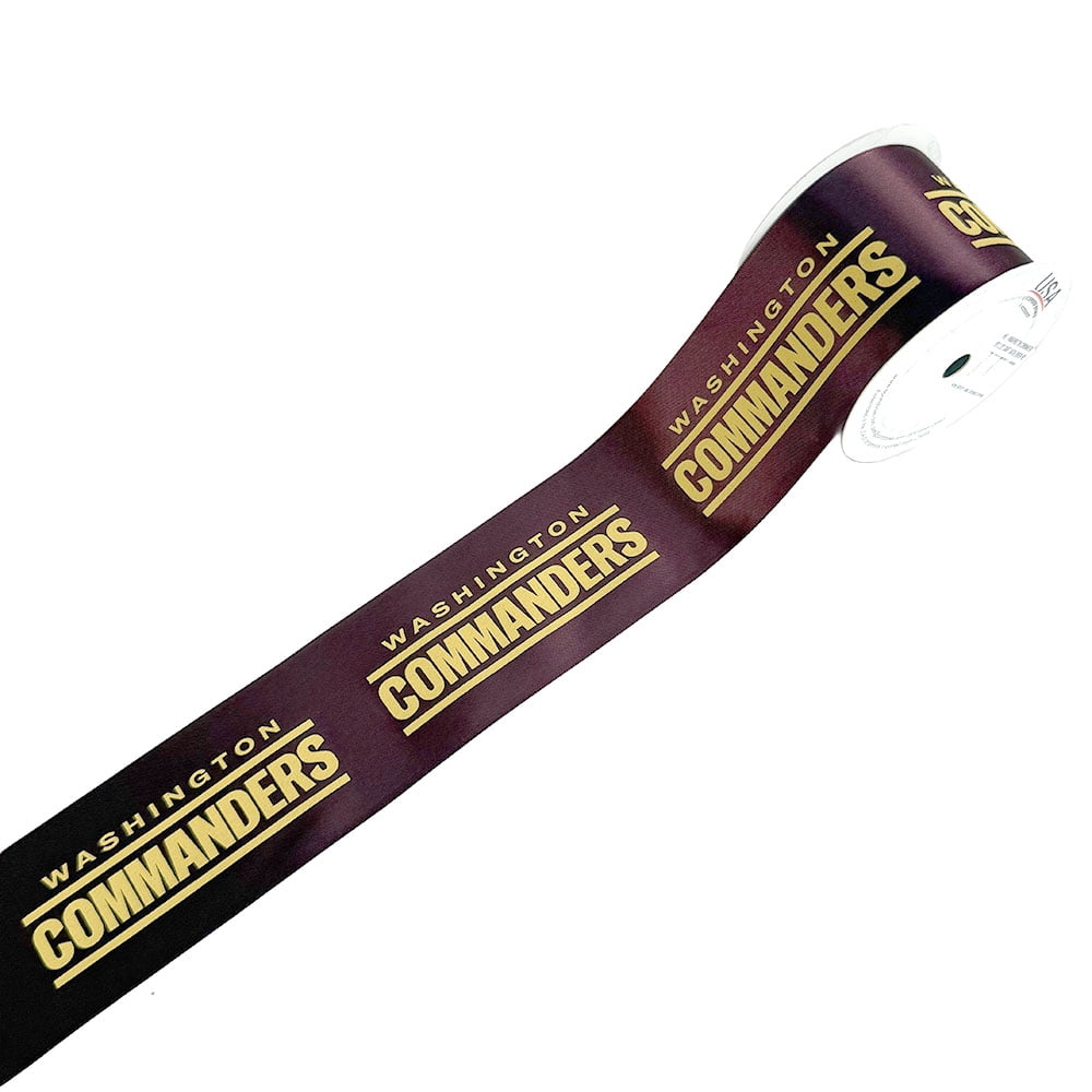 Commanders Printed Ribbon 2 1/4"-Inch Width, 15 Foot Spool - USA Licensed Bows