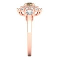 thumbnail image 3 of Halo Engagement Ring for Women - 1.4ct Yellow Moissanite in 18K Rose Gold Promise Ring, 3 of 6