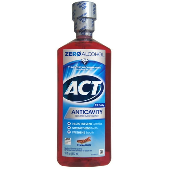 ACT Anticavity Fluoride Rinse Cinnamon 18 oz (Pack of 6)
