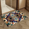 thumbnail image 6 of Washable Entrance Door Mat, Non-Slip Vintage Hallway Rug Runner with Upgrade Rubber Backing, Stain Resistant Faux Wool Distressed Carpet Runner for Bedroom, Kitchen, Laundry, Entrance (35.4" x 23.6"), 6 of 8