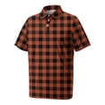 thumbnail image 4 of Big and Tall Golf Shirts for Men Breathable Performance Golf Polos for Men Casual Work Pique Golf Shirt Plaid Summer Classis Relaxed Fit Short Sleeve Golf Shirts Light Gray 2XL, 4 of 6