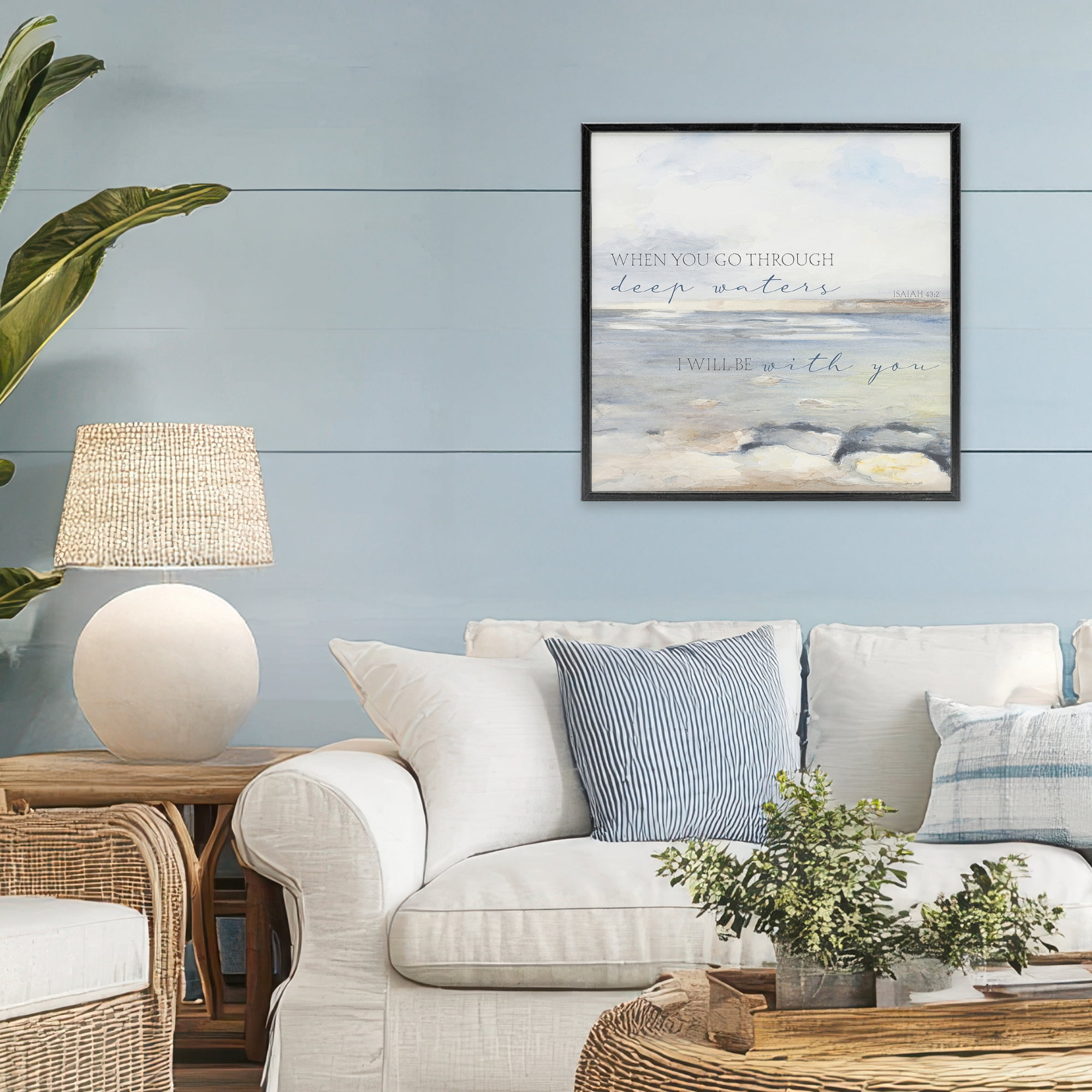 Stupell Industries Deep Waters with You Black Framed Giclee Art, design by Lanie Loreth