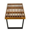 thumbnail image 4 of Percy Bench in Natural, Natural Bench, Manufactured Wood Bench, Natural Line Bench, Natural Wood Bench, Patio Bench, Entryway Bench 60", 4 of 5