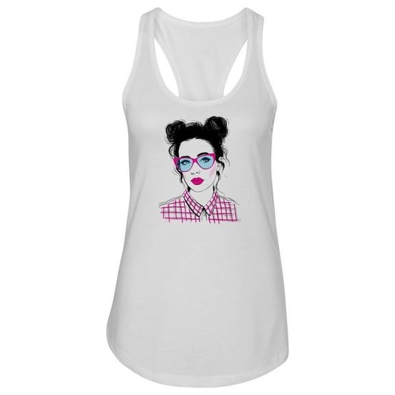 Hipster Woman Portrait Tank Women -Image by Shutterstock, Female Large