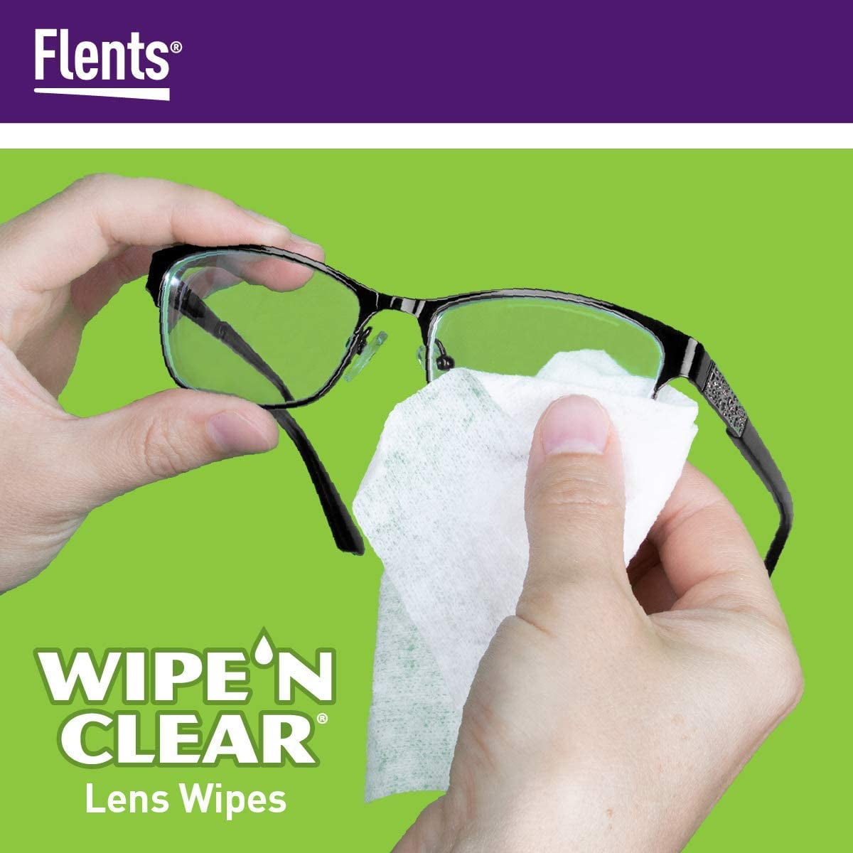 Flents Wipe 'N Clear Lens Cleaning Wipes 300 Count 4 Portable Boxes Of 75
