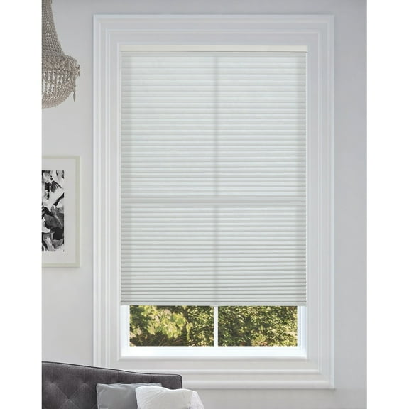 BlindsAvenue Cordless Light Filtering PVC Honeycomb Window Shades, White, 38" x 48"