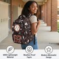 thumbnail image 4 of FUIALDOLG Baseball Stitch Print Travel Rucksack with Breathable, Multi-Pocket Waterproof 17 Inch School Backpack for Elementary Daily Use, 4 of 9