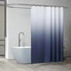 thumbnail image 1 of Shower curtain 200x200 cm with 12 hooks, extra wide, weighted, mildew resistant, dark blue, waterproof, large shower curtain, polyester fabric, 1 of 4