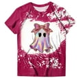 thumbnail image 4 of guuuGxd Womens Halloween Tshirt Fall Tee Shirt Funny Graphic Clothes Halloween Shirt for Women Hot Pink,M, 4 of 7