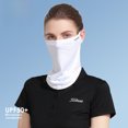thumbnail image 3 of Mascarilla de seda helada con protección solar de verano para mujer, fina, anti-UV, para montar a caballo, para golf, para colgar de las orejas, para cubrir la cara, 3 of 5