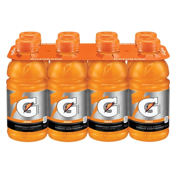 Gatorade Orange Sports Drink 8 x 355 mL, Bottles