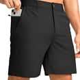 thumbnail image 4 of Domzle Men's Casual Golf Shorts Lightweight Stretch Quick-Dry Shorts for Hiking Work with Pockets Black 4XL, 4 of 4