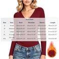 thumbnail image 4 of Women Shirts Long Sleeve Tops V Neck Lightweight Fashion Undershirts Basics Tops, Slim Fit, Base Layer, Thermal Underwear, Stretchy Fit, Casual Wear, 4 of 9