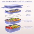 thumbnail image 4 of Boîtes à Lunch Empilables Bento pour Adultes et Enfants. Grande, 4 of 5