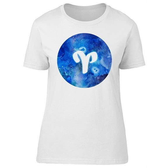 Watercolor Horoscope Aries T-Shirt Women -Image by Shutterstock, Female Medium