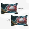 thumbnail image 2 of Sikiie Bubbles Axolotl Fantasy Print Plush Pillow Cover, Wrinkle-proof and Stain-resistant Pillow Protector without Pillow Core, Home Decoration-16"x24", 2 of 6