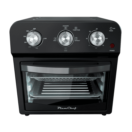 12.5 Quart Air Fryer Convection Toaster Oven, 1500W, 4 Cooking Modes, 7-in-1 Multifunction with Roast, Bake, Grill, Broil, Toast, Dehydrate, Defrost, Stainless Steel, Black