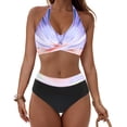 thumbnail image 1 of Trajes de baño tankini para mujer Trajes de baño para mujer Trajes de baño de 2 piezas con estampado tropical hawaiano Cami sujetador y volantes Conjuntos de baño Ropa de playa, 1 of 9