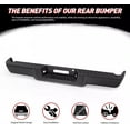 thumbnail image 3 of HOUGEET Rear Bumper Replacement Fit for Ford F-150 2006-2008 w/o Parking Sensor Holes – Heavy Duty Steel Black Direct Rear Bumper for OEM ‎FO1102359, 3 of 9