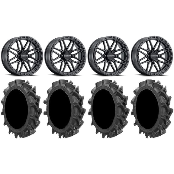 Raceline Krank XL 20" Wheels Black 35" MotoHavok Tires Polaris RZR XP 1000 / PRO XP / Ranger XP 900/1000