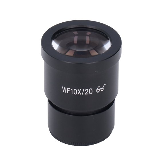 Lentille Large, Lentille de Microscope WF10X/20 Alliage d'Aluminium Haute Transmission de Lumière Verre Optique Standard Interface 30mm pour Laboratoire