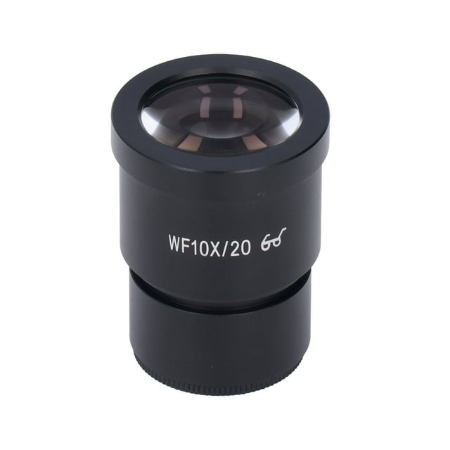 Widefield Lens, WF10X/20 Microscope Lens Aluminum Alloy High Light Transmittance Optical Glass Standard 30mm Interface For Laboratory