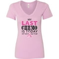 thumbnail image 3 of Inktastic My Last Chemo is Today Women's V-Neck T-Shirt, 3 of 5