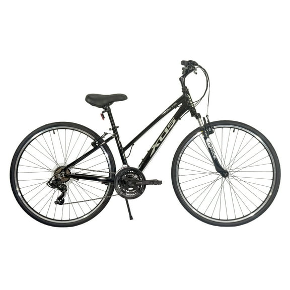 XDS Cross 200 21sp, Women's 700C Hybrid City Commuter Bike, Color:  Shiny Black, Frame Size: 17"
