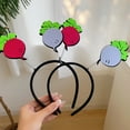 thumbnail image 3 of Tnobhg Funny Vegetable Fruit Decor Headband Spring Design Eggplant Carrot Hairband Cartoon Hair Hoop Photo Props Hair Accessories, 3 of 7